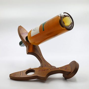 Magic Salmon Wine Bottle Holder  Hardwood Artisans Handmade Accessories