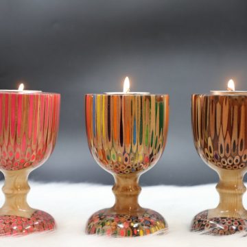 Decorative Colored-pencil Emperor Candle Holder