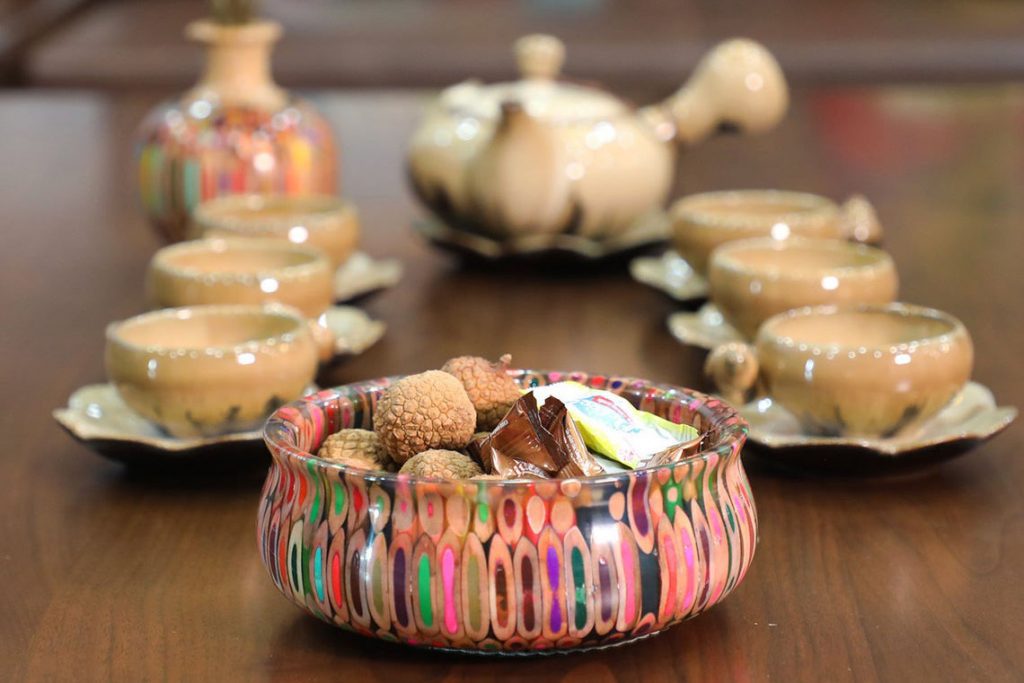 Unique Decorative Colored-Pencil Bowls - Decorative Bowls for Tables