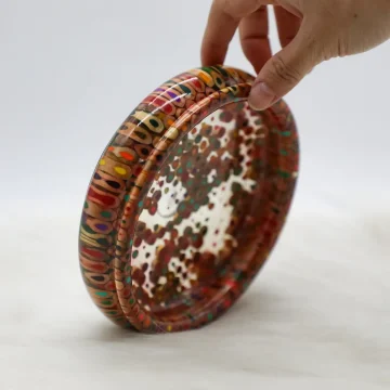 Multi Color Pencil Bowl - Resin Color Pencil Handmade Bowl for Ornaments