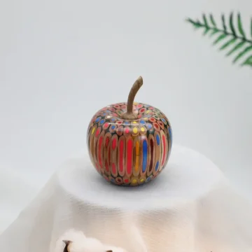 Handmade Apple Ornament – Resin Art Fruit Decor