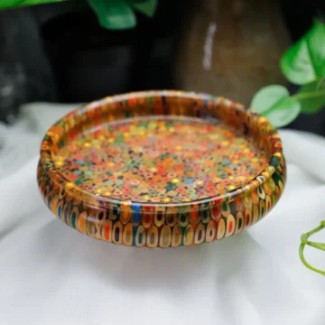 Multi Color Pencil Bowl - Resin Color Pencil Handmade Bowl for Ornaments