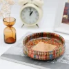 Multi Color Pencil Round Bowl - Handmade Wooden Core Clear Resin Bowl