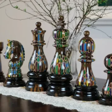 Large Decorative 6 Chess Pieces for Ornament King – Queen – Bishop – Rook – Knight – Pawn